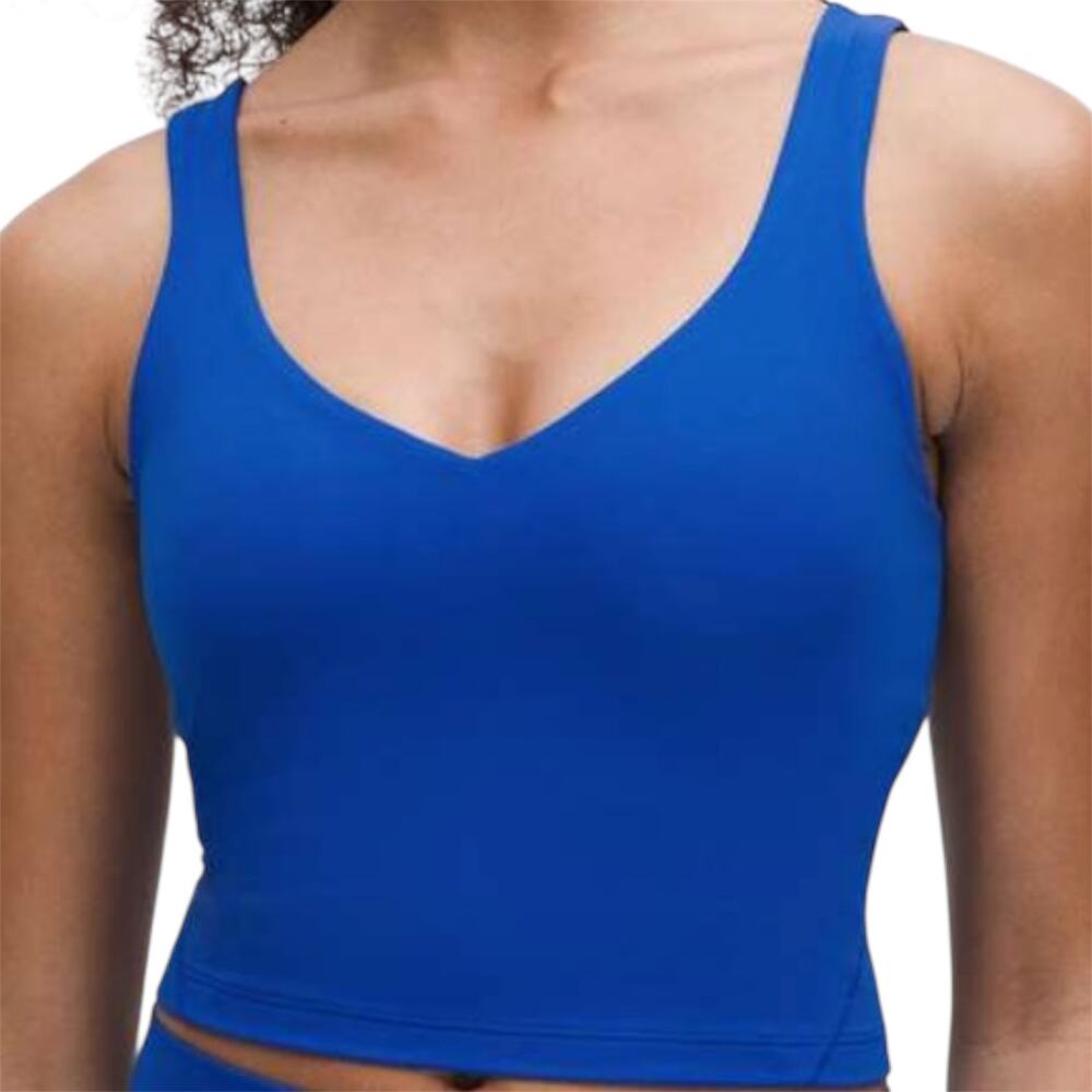 Lululemon Align Tank Top Cropped Light Support A/B Cup Galactic Cobalt 2